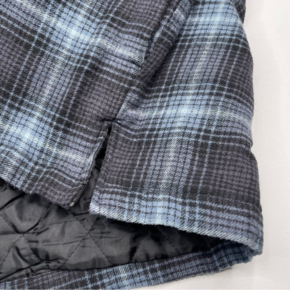 Canyon Guide Outfitters Shacket Sherpa Flannel Shirt Plaid Blue Black Winter 2X - Picture 6 of 16